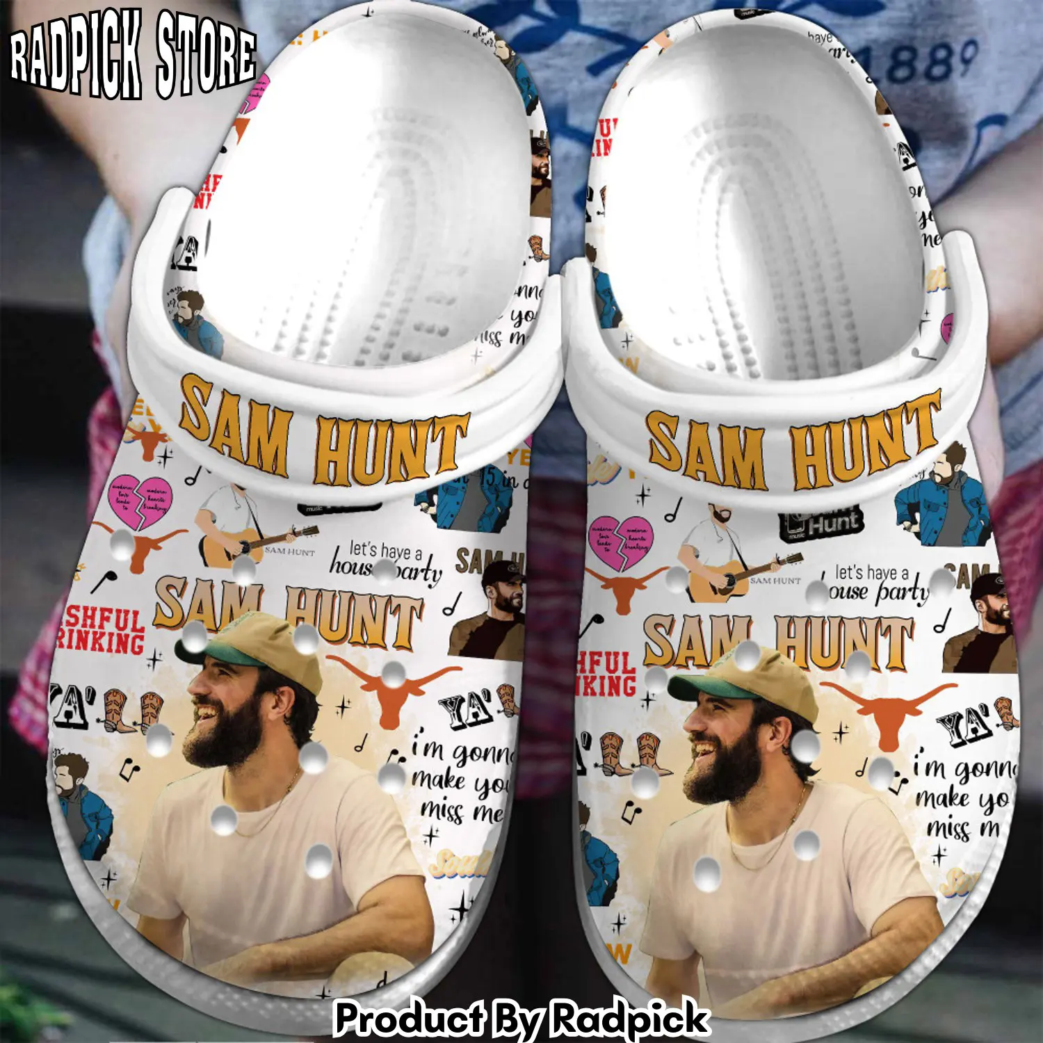 Radpick premium sam hunt music clogs shoes comfortable for men women rp6522132